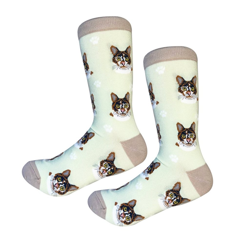 Calico  - Fun Unisex Socks - Crazy Pet Lover - Novelty Socks